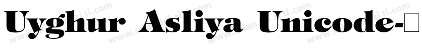 Uyghur Asliya Unicode字体转换